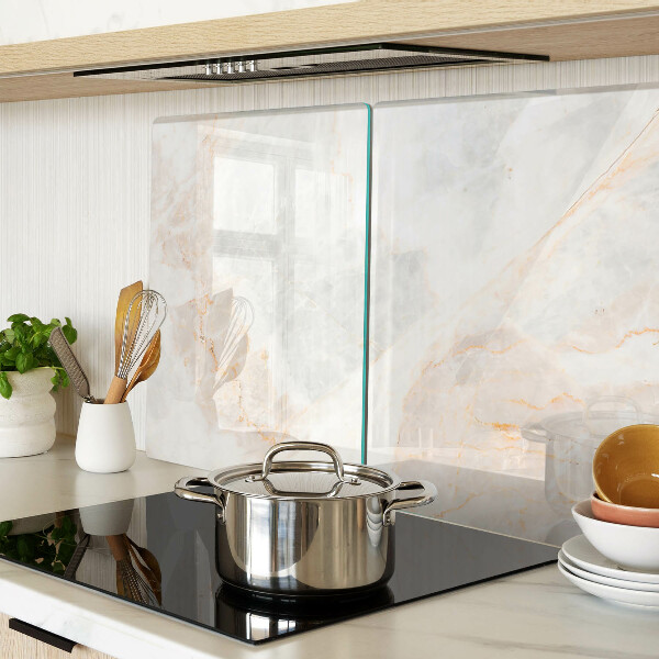 Glass chopping board Marble pattern with gold veins