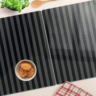 Glass kitchen board Vertical stripes in shades of gray