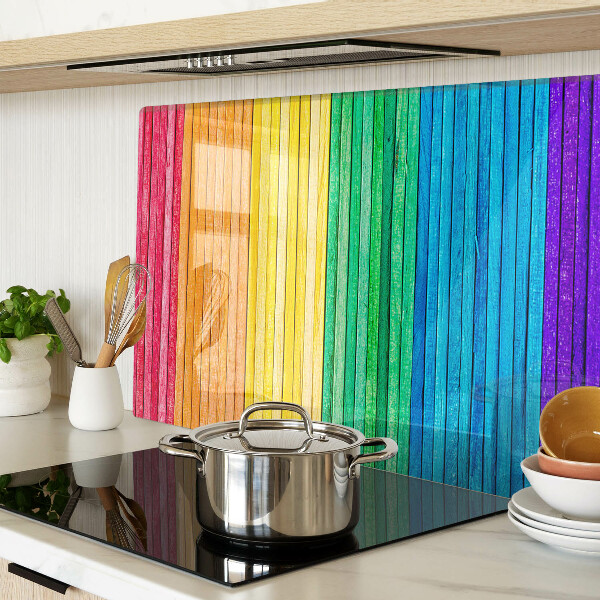 Chopping board Rainbow colored stripes