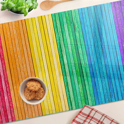 Chopping board Rainbow colored stripes