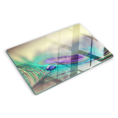 Glass cutting board A drop on a leaf