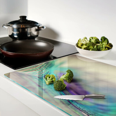 Glass cutting board A drop on a leaf
