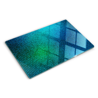 Chopping board glass Color gradient in shades of blue