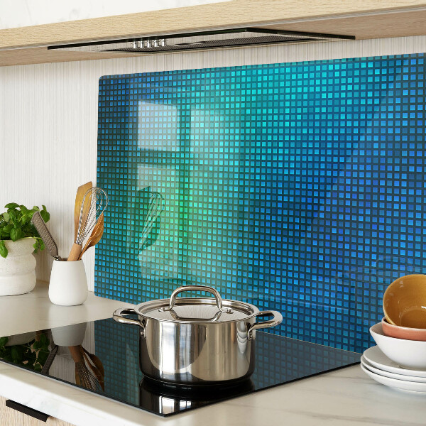 Chopping board glass Color gradient in shades of blue