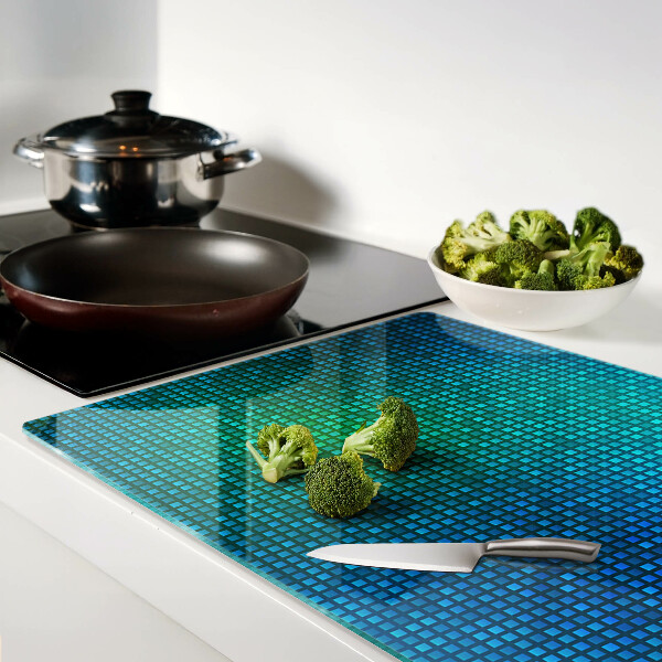 Chopping board glass Color gradient in shades of blue