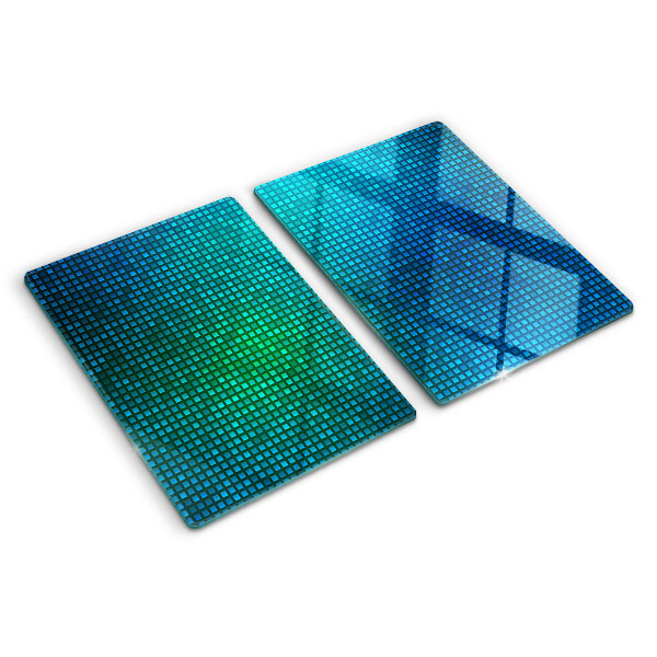 Chopping board glass Color gradient in shades of blue