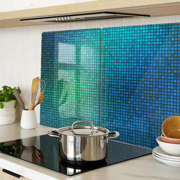 Chopping board glass Color gradient in shades of blue