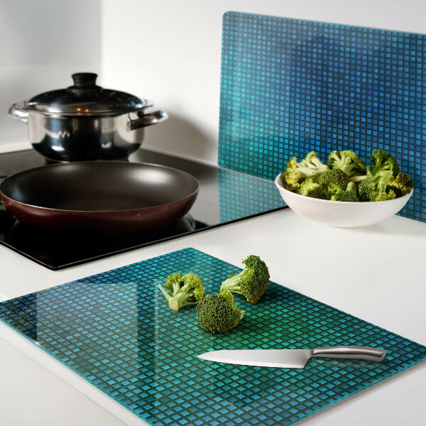 Chopping board glass Color gradient in shades of blue