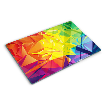 Glass cutting board Colorful geometry