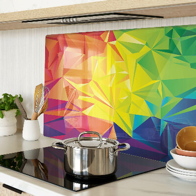 Glass cutting board Colorful geometry