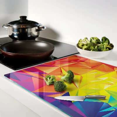 Glass cutting board Colorful geometry