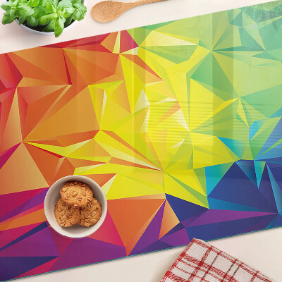 Glass cutting board Colorful geometry
