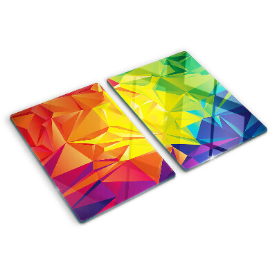 Glass cutting board Colorful geometry