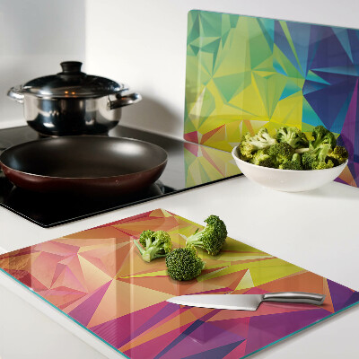 Glass cutting board Colorful geometry
