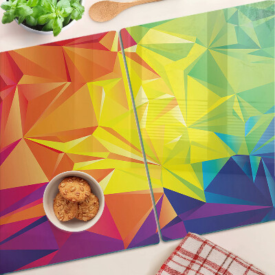 Glass cutting board Colorful geometry