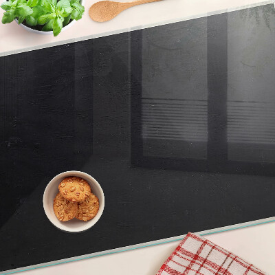 Glass kitchen board Black marble texture