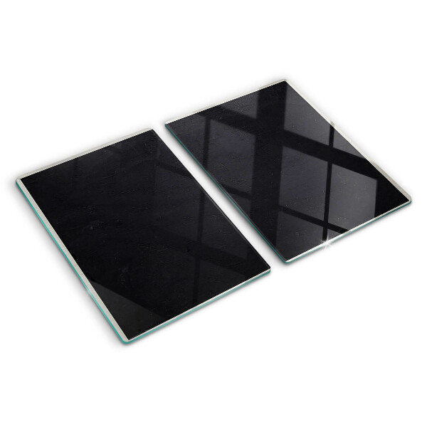 Glass kitchen board Black marble texture