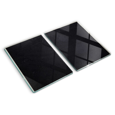 Glass kitchen board Black marble texture