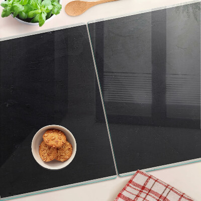 Glass kitchen board Black marble texture