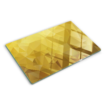 Glass cutting board Geometry in shades of gold