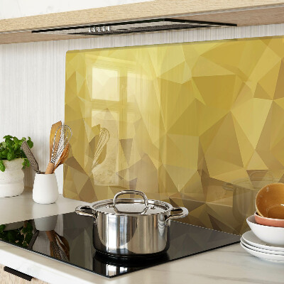 Glass cutting board Geometry in shades of gold