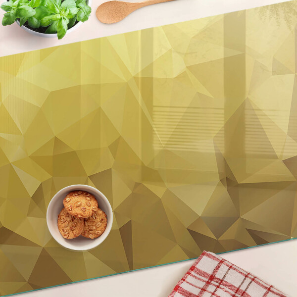 Glass cutting board Geometry in shades of gold