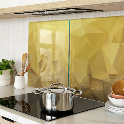 Glass cutting board Geometry in shades of gold