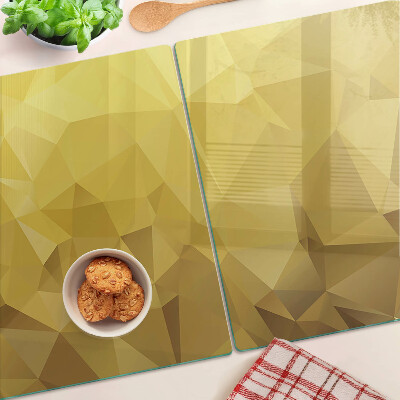 Glass cutting board Geometry in shades of gold