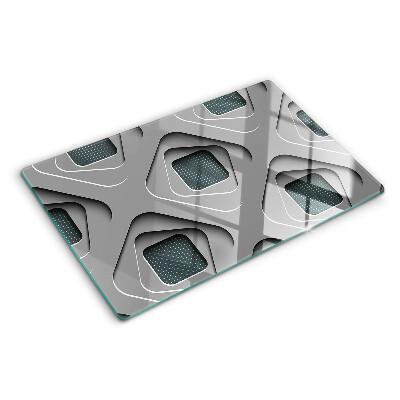 Glass kitchen board Geometric patterns in shades of gray