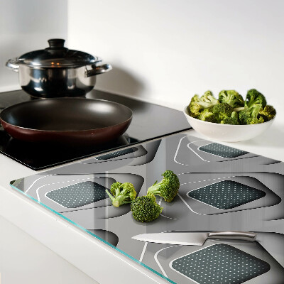 Glass kitchen board Geometric patterns in shades of gray