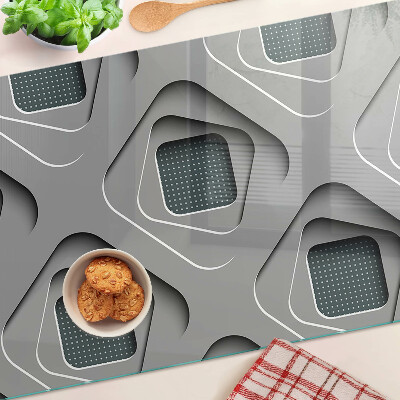 Glass kitchen board Geometric patterns in shades of gray