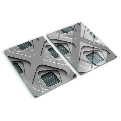 Glass kitchen board Geometric patterns in shades of gray