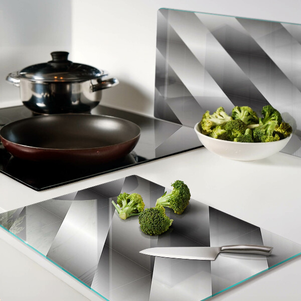Chopping board Geometric patterns in shades of gray