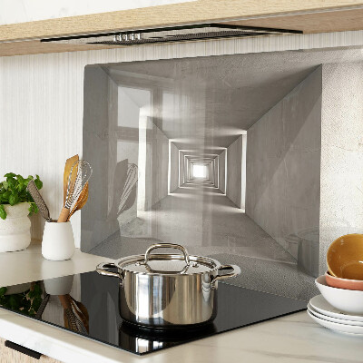 Glass chopping board Geometric interior with depth effect