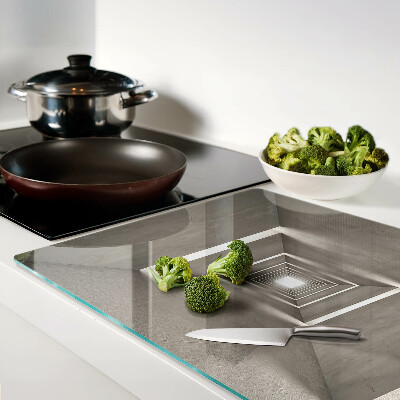 Glass chopping board Geometric interior with depth effect