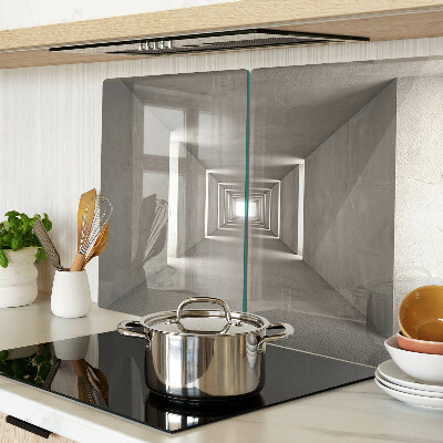 Glass chopping board Geometric interior with depth effect