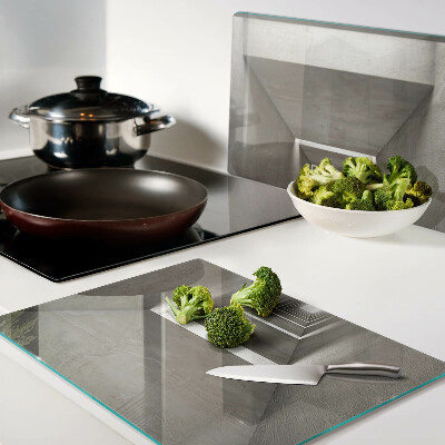 Glass chopping board Geometric interior with depth effect