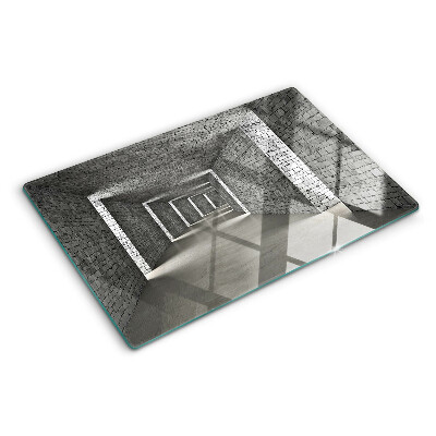 Glass cutting board The illusion of space in architecture