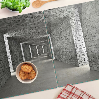 Glass cutting board The illusion of space in architecture