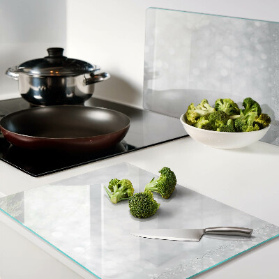 Glass kitchen board Sparkling bokeh with light effect