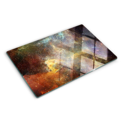 Glass chopping board Cosmic galactic landscape