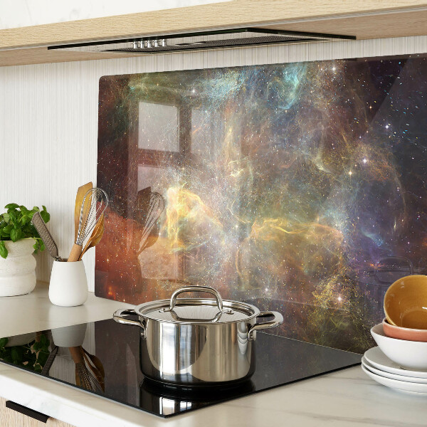 Glass chopping board Cosmic galactic landscape