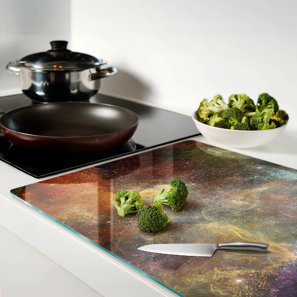 Glass chopping board Cosmic galactic landscape