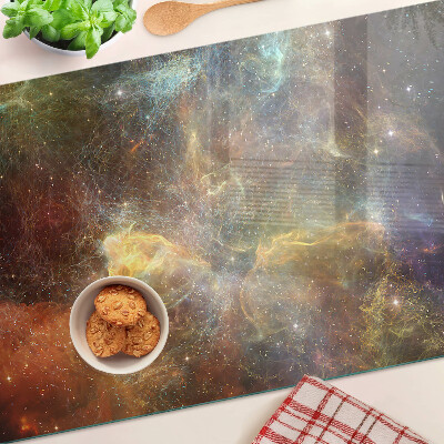 Glass chopping board Cosmic galactic landscape