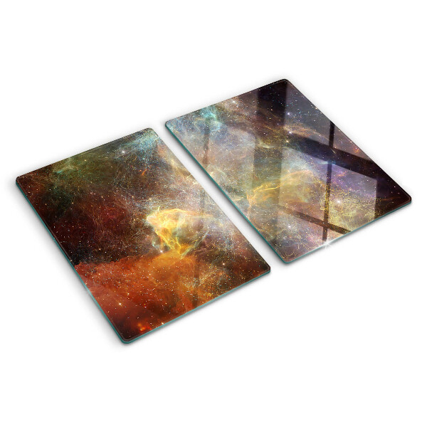 Glass chopping board Cosmic galactic landscape