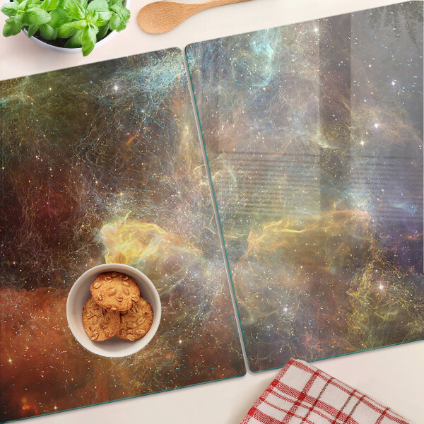 Glass chopping board Cosmic galactic landscape
