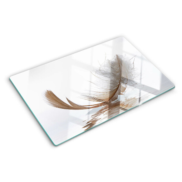 Chopping board A feather against the water