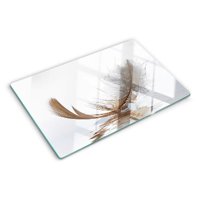 Chopping board A feather against the water