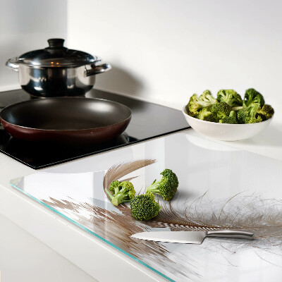 Chopping board A feather against the water