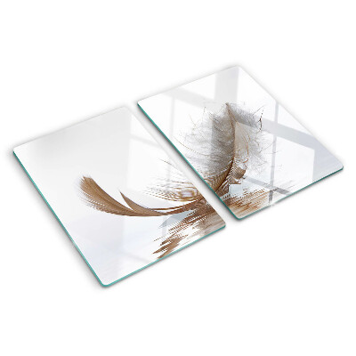 Chopping board A feather against the water